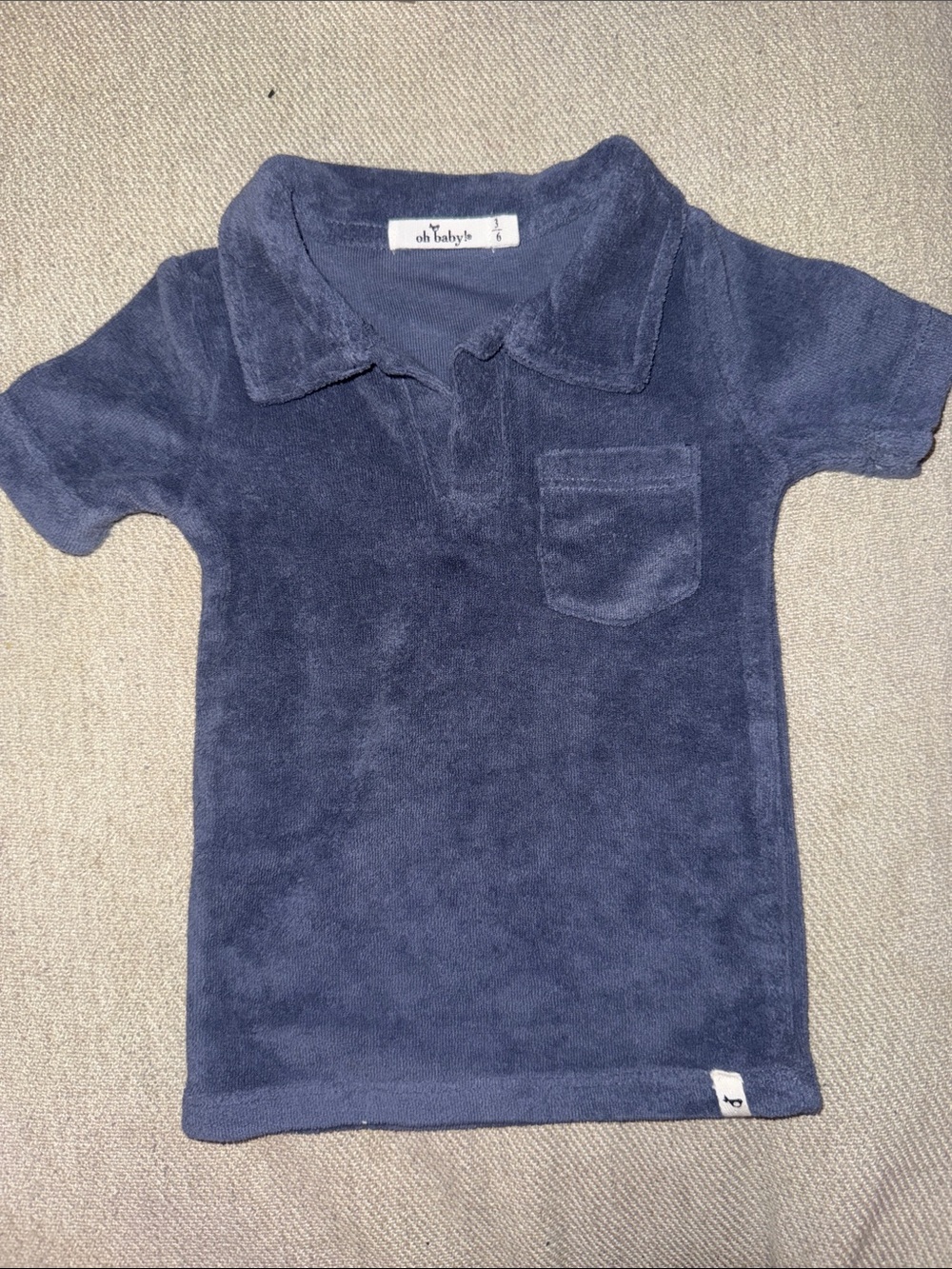 BRAND NEW Ohbaby Terry Baby Shirt 3-6M